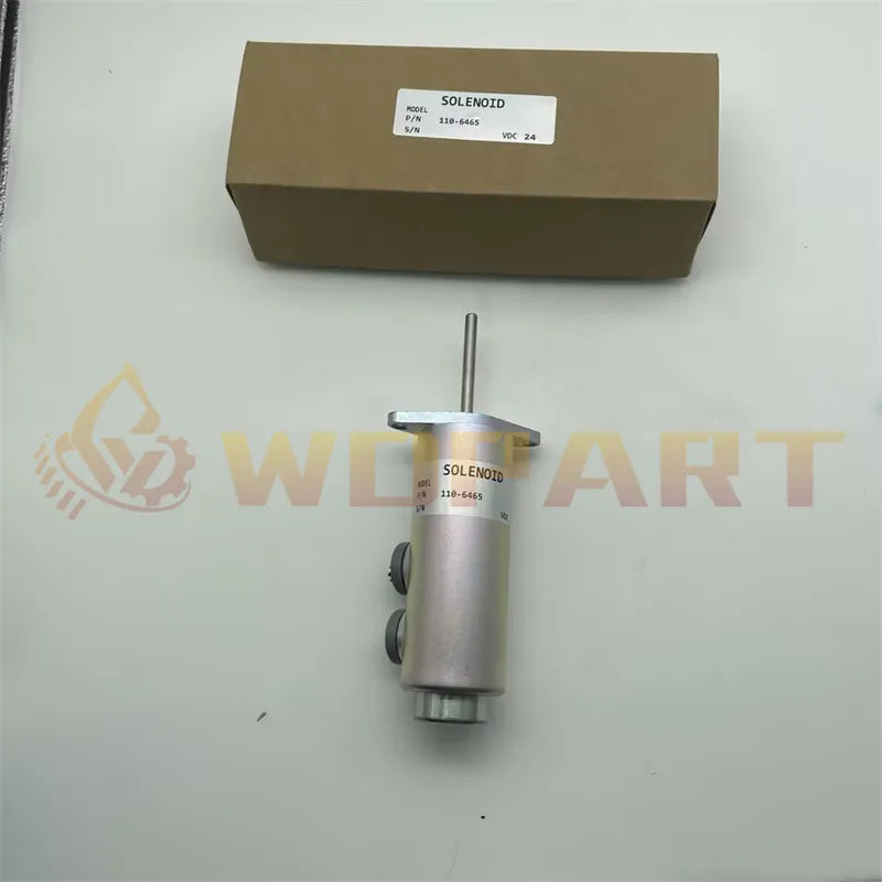 110-6465 24V Shutoff Solenoid Valve for Caterpillar 6T-4122 Engine 3304 3304B 3306 3306B 3406B 3406C