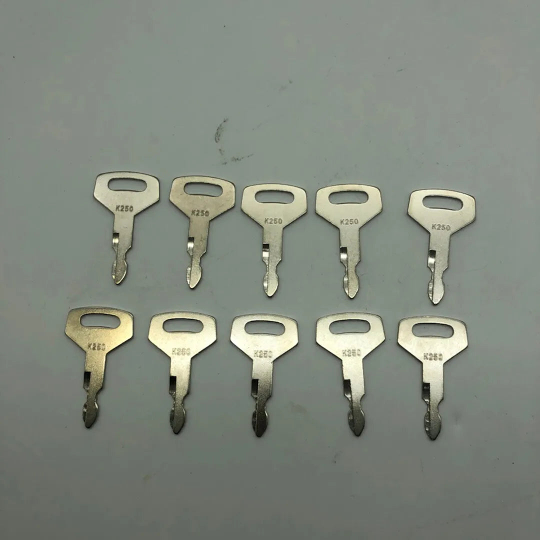 K250 Heavy Equipment Key Fit for Kobelco Case Kawasaki Kobelco Excavator
