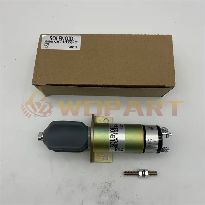 SA-3026-T 1502-12DU1A Diesel Fuel Shutoff Stop Solenoid for Woodward 12V 1500 Series