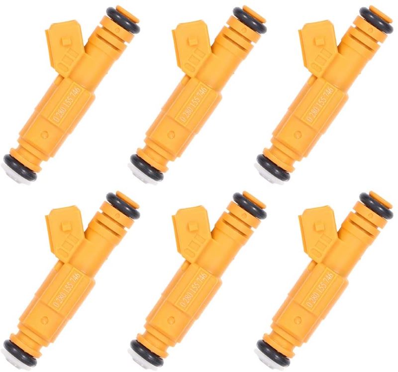 6Pcs OEM Bosch Fuel Injectors 0280155746 for 96-98 Volvo 960 S90 V90 2.9L I6 Jeep 4.0L