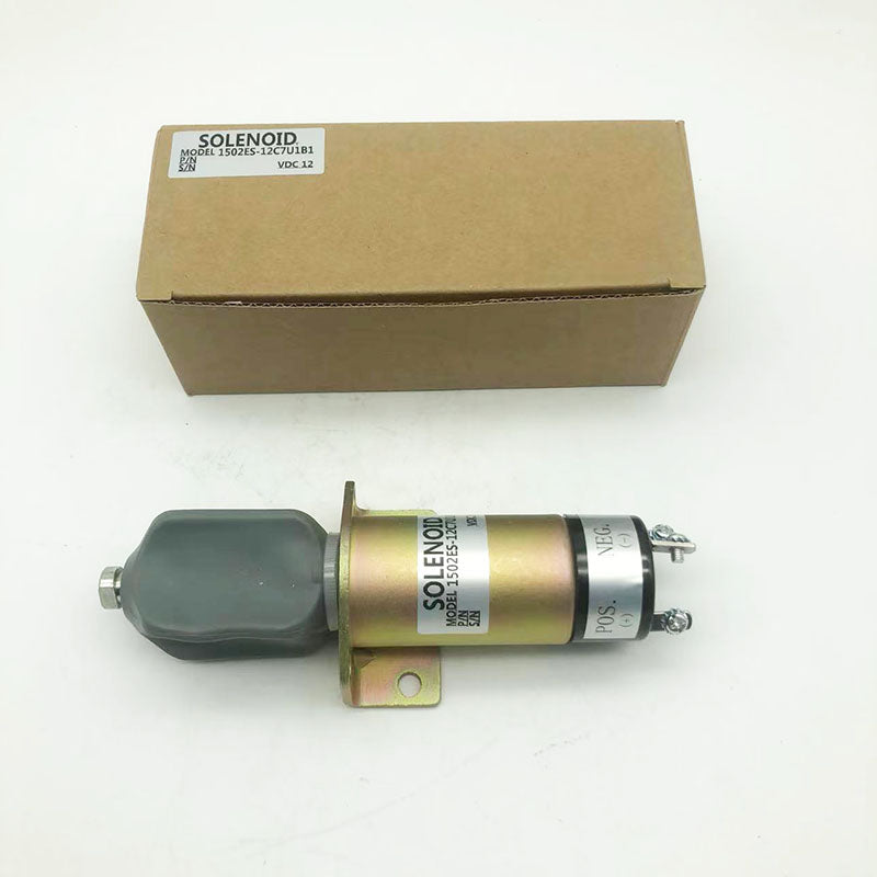 Diesel Stop Solenoid 1500-1000 1502ES-12C7U1B1 ES1502C-12V T20 with 3 Terminals for Woodward 1500 Series 12V | WDPART