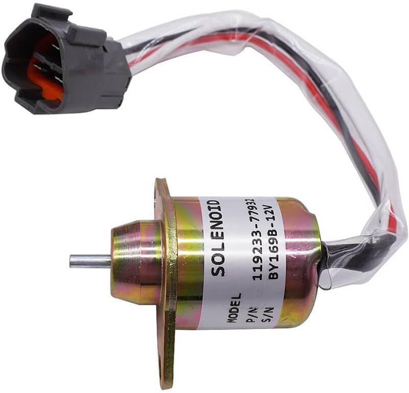 Stop Solenoid 119233-66511 1503ES-12S5SUC12S 119233-77932 M810324 119233-66510 for Yanmar engine TB235 3TNV88-BPTB2 HYUNDAI R55-5