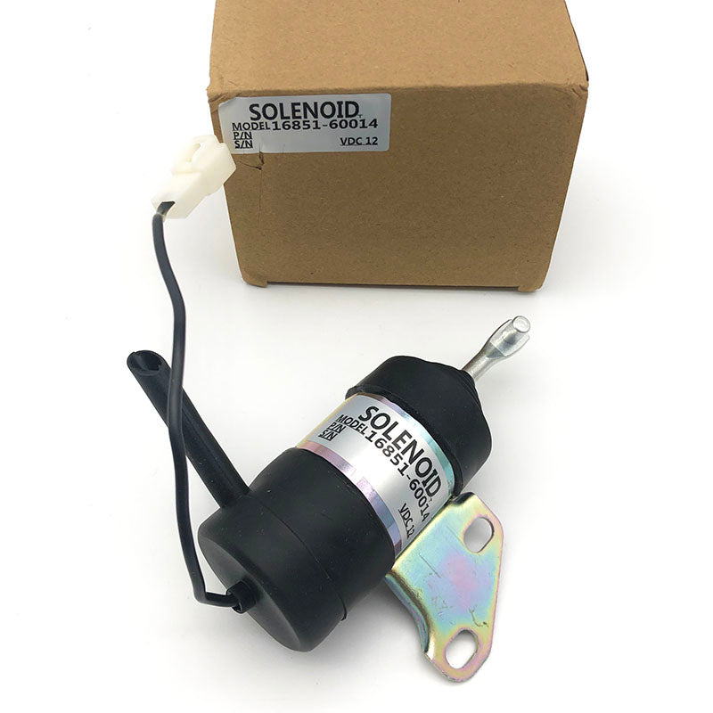 16851-60014 16851-60011 16851-60012 16851-60013 052600-4530 6670776 Fuel Stop Solenoid 12V for Kubota D902 B7410D BX24 BX25 | WDPART
