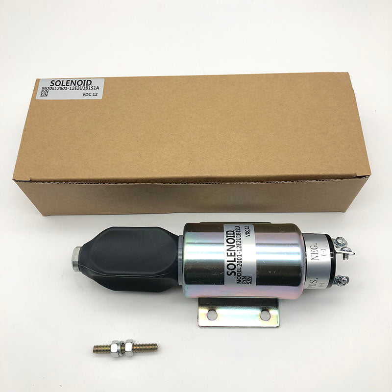 Diesel Stop Solenoid 2000-4505 2001-12E2U1B1S1A with 3 Terminals for Woodward 2000 Series | WDPART