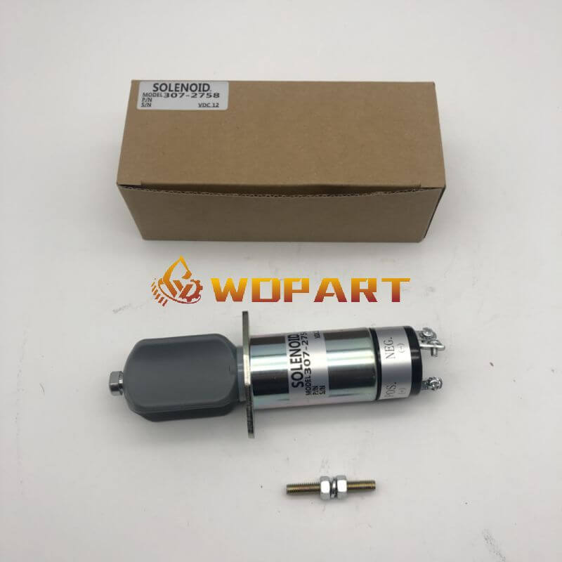 WDPART 307-2758 12V Stop Governor Solenoid with Three Terminal for Miller Welders AEAD 200LE