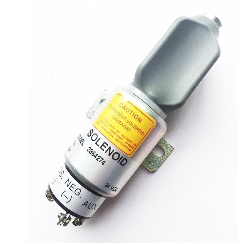 3864274 Fuel Shutdown Solenoid for Cummins Caterpillar CAT S6K E200B 6CT 8.3