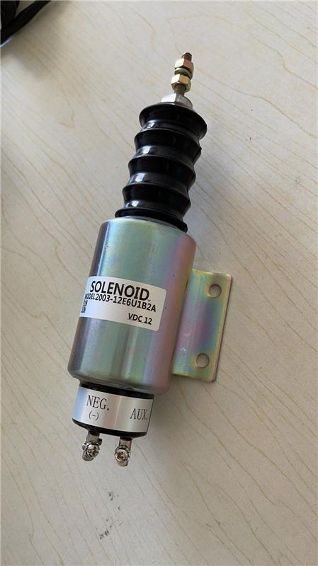 Diesel Stop Solenoid SA-3197 2003-12E6U1B2A 12V with 3 Terminals for Woodward 2000 Series