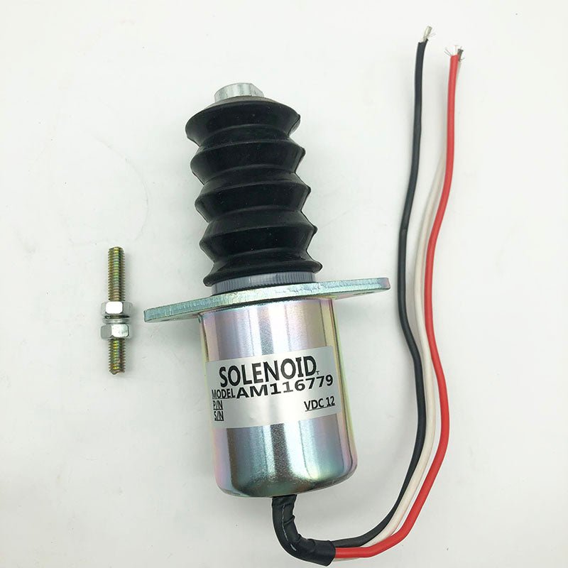 AM116779 Fuel Shut-off Solenoid With 3-Wire Connector for John Deere F1145 Mower | WDPART