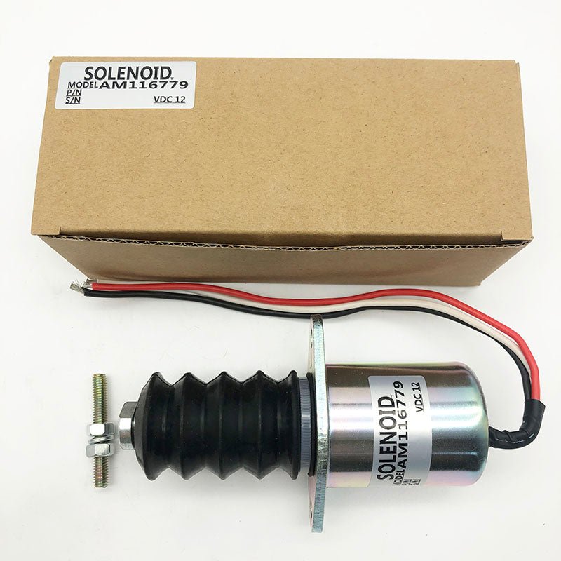 AM116779 Fuel Shut-off Solenoid With 3-Wire Connector for John Deere F1145 Mower | WDPART