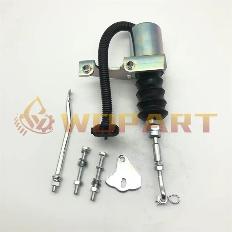 Wdpart 7027300 3740055 0250069 75366GT Stop Solenoid Kit 12V for JLG Forklift Injection Pump