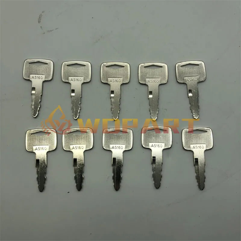 5PCS A5160 91A07-01910 Ignition Keys for Caterpillar CAT Mitsubishi ...