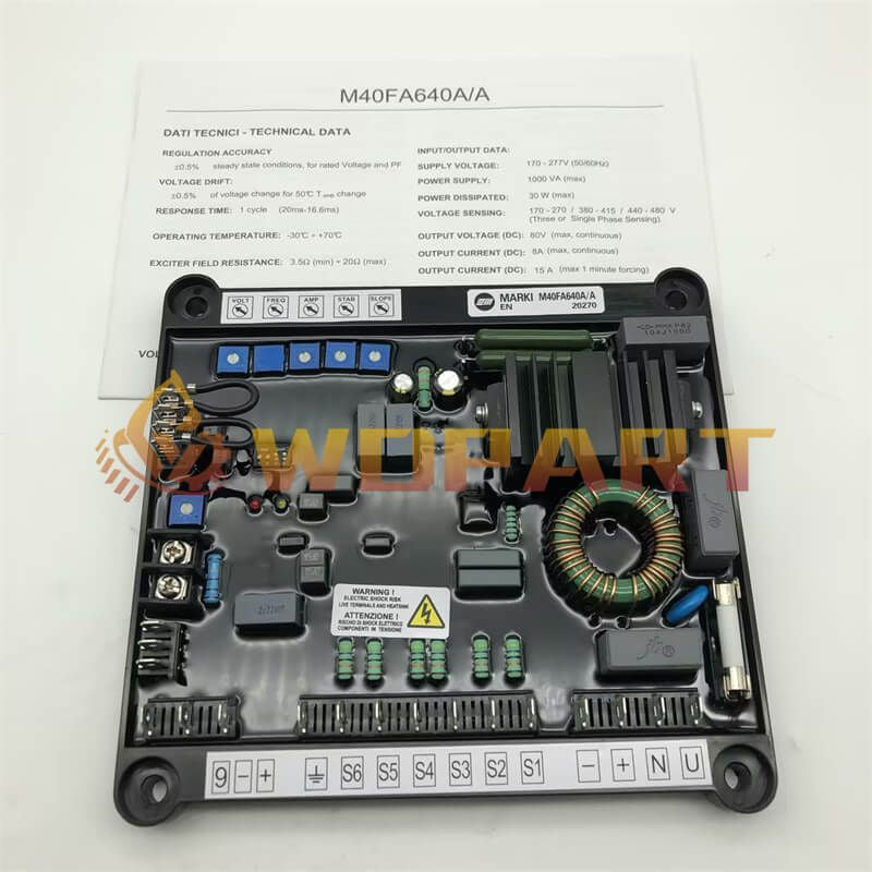 Wdpart AVR M40FA640A Automatic Voltage Regulator for Marelli Generator Alternator