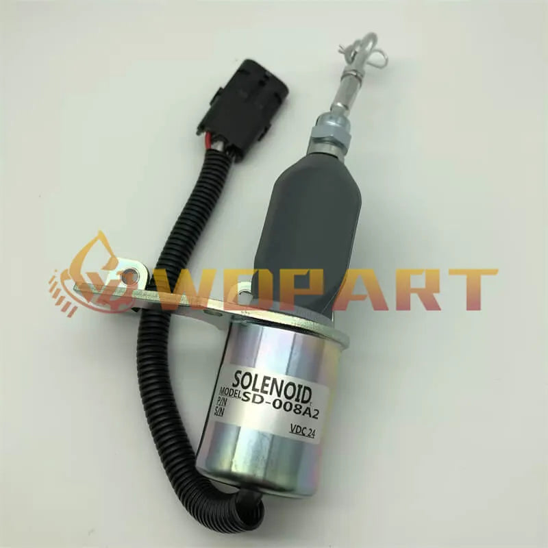 24V Fuel Shutoff Solenoid Valve SD-008A2 C3974947 Fits for Shangchai 6135 Engine Perkins WD-07