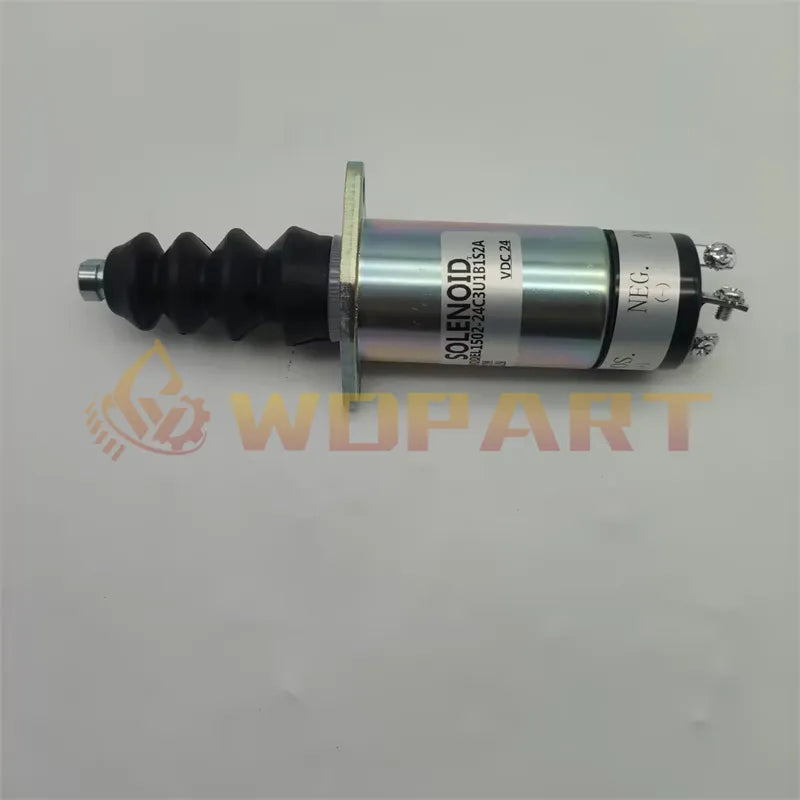 Wdpart 24V Diesel Stop Solenoid 1500-2131 1502-24C3U1B1S2A for Woodward