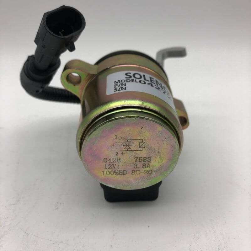 04272956 6686715 Fuel Shutoff Solenoid 12V for Bobcat 883 873 864 863 A300 A250 Replacement