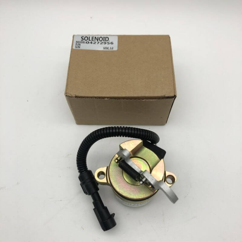 04272956 6686715 Fuel Shutoff Solenoid 12V for Bobcat 883 873 864 863 A300 A250 Replacement