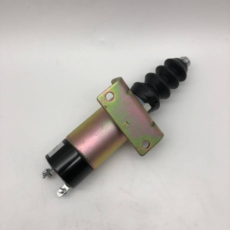 Stop Solenoid 1500-2047 1502-12C6U1B2S1 12V with 2 Terminals for Woodward Cummins 6cta 8.3L