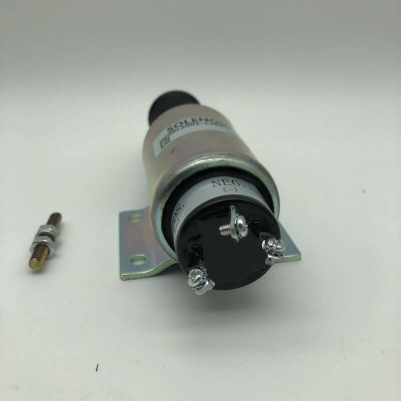 Diesel Stop Solenoid SA-3069 2001-12E6U1B2A with 3 Terminals 12V for Woodward 2000 Series