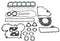 Overhaul Full Gasket Kit 32B94-00010 for Mitsubishi S4S S6S S6SD | WDPART