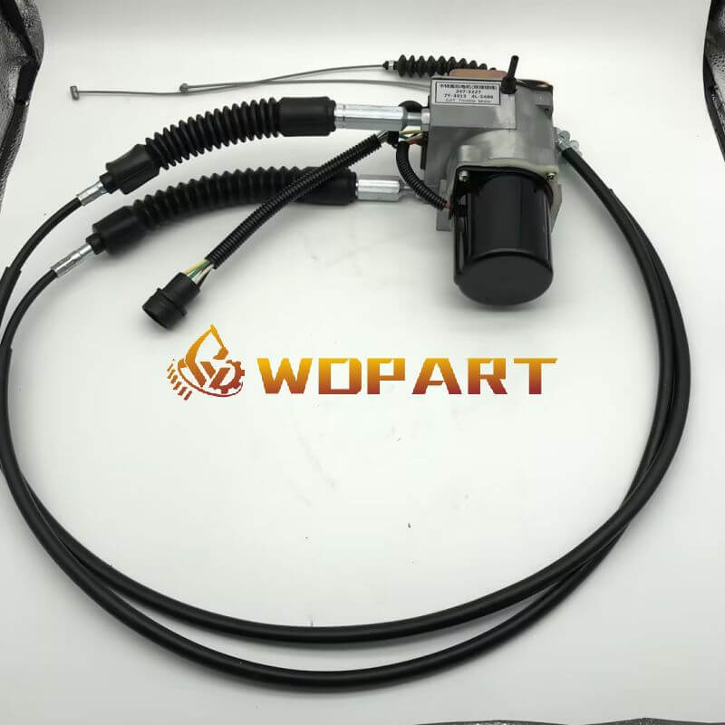 Wdpart 247-5227 E320V2 2475227 Round Throttle Motor with Double Cable Round Plug 5 Pins for Caterpillar 312 E312 E312A Excavator