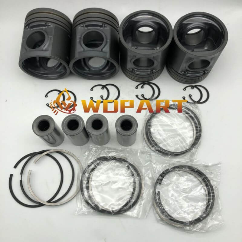 Wdpart Piston and Ring Kit STD 4115P001 for Perkins Engine 1106C