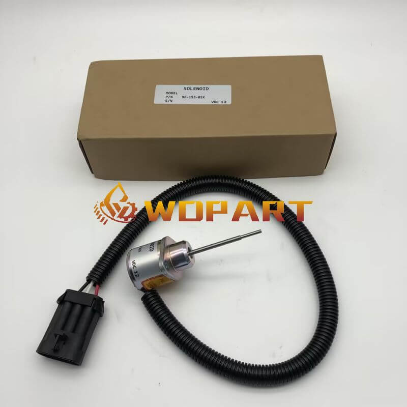 Wdpart 96-153-01K 9615301K Diesel Stop Solenoid 12V with 3 Ternimals for Carrier Truck APU CT2-29 Model PC6000