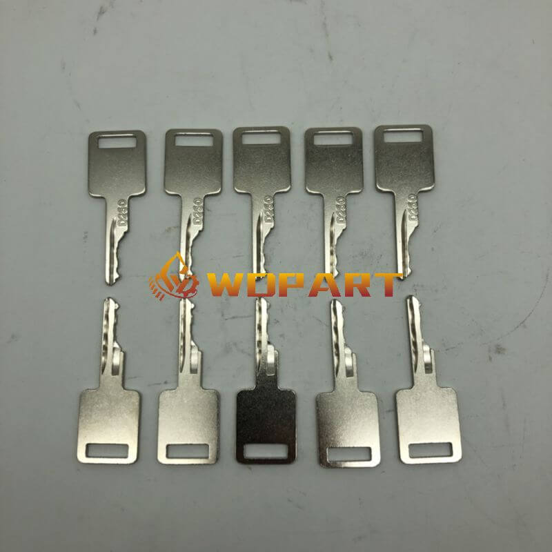 10PCS D250 Ignition Keys 307852A1 for Bobcat Terex Grove JLG Komatsu Timberjack Forklift Vermeer