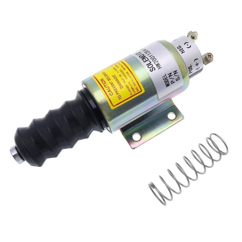 Diesel Stop Solenoid SA-3069 2001-12E6U1B2A with 3 Terminals 12V for Woodward 2000 Series | WDPART
