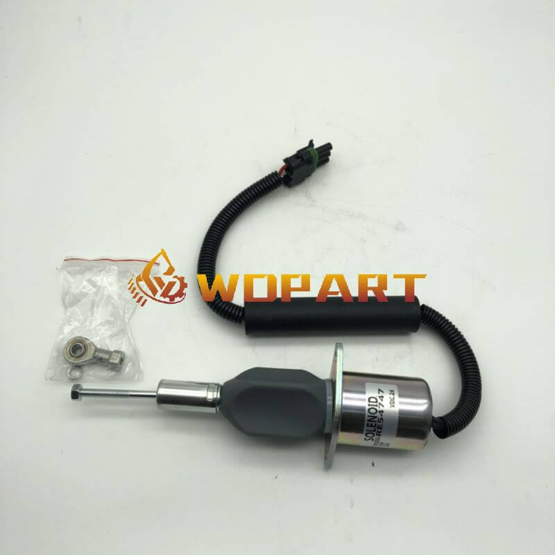 Wdpart RE54747 Fuel Shutoff Solenoid 24V for John Deere 770C 770CH and 772CH Engine Graders 330LC 330LCR 770C