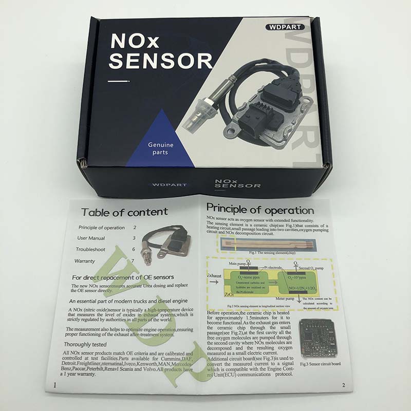 5WK9 6672A 2894943RX 5WK96672A Nitrogen Oxide NOx Sensor 12V for Cummins Truck Sensor Parts